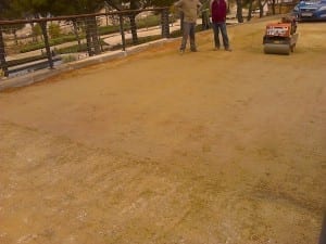 El terreno bien cohesionado una vez terminado el trabajo.