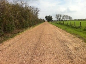 Caminos ecológicos con polímeros Camino rural tratado con Corpi Direct contra el polvo