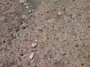 terreno antes de la estabilizacion con los copolimeros de Humicorp