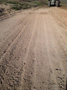 El arado se levanto al contactar la base estabilizada con los copolimeros de Humicorp.